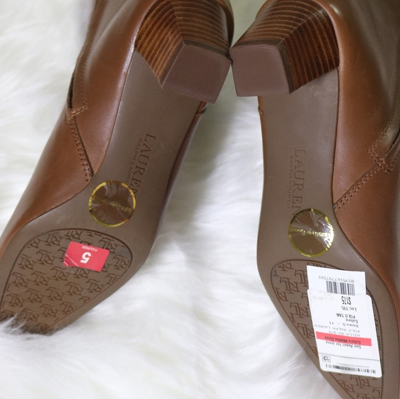 Lauren Ralph Lauren Willa (Deep Saddle Tan) Women's Shoes-Size 5 - Picture 13 of 14